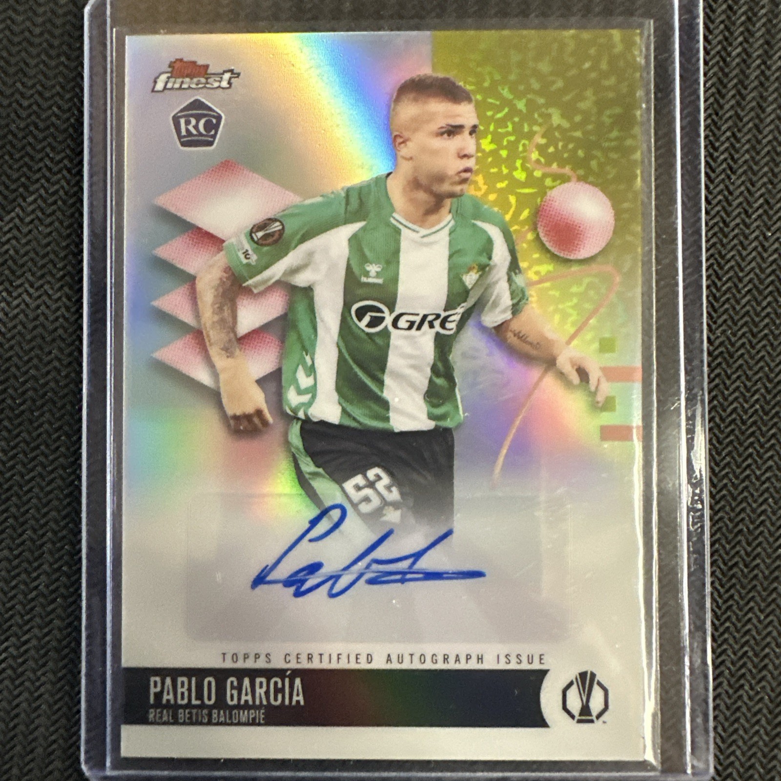 2025-26 Topps Finest UEFA Club Competitions Pablo García RC Auto #BA-PG view 3