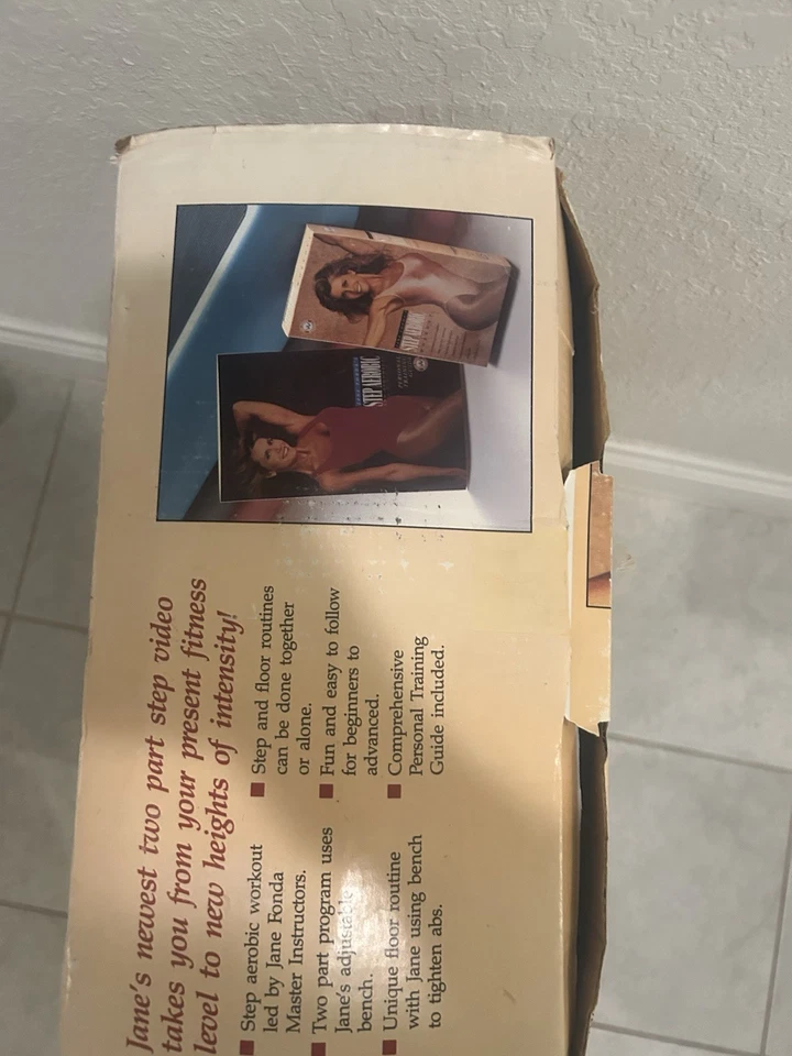 De Colección Jane Fonda Fitness Quest Paso Aeróbico 3 Niveles Elevador Entrenamiento Ejercicio con Cinta  Foto 4 de 4