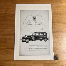 REO Motor Car Co 1930s Vintage Car Advertisement B5 Paper Collectible Japan WWC
