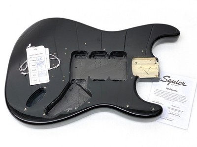 Genuine Fender Squier Hardtail STRAT BODY Black Electric Guitar SSS HHH HSS HSH