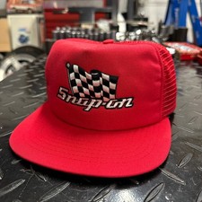 Deadstock Snap-on New Era Trucker Hat Made in USA NOS Vintage Snapon Tools Red
