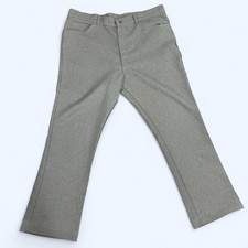 Vintage Lee Gray Polyester Pants Flared Trouser Measurement 38 waist 29 Length