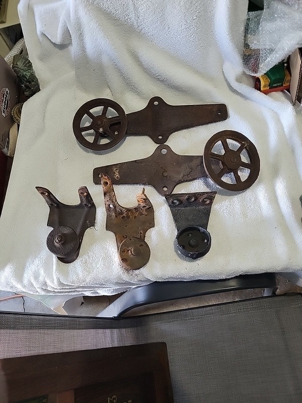 Original Pair of Antique barn door Rollers 