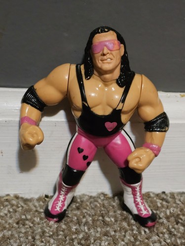 wwf BRET HART SERIES 4 wrestling HASBRO figure BLU...