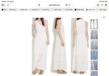 Madewell Women Maxi Dress Sleeveless V-neck Tassel Tie 4 Pre-owned Excellent