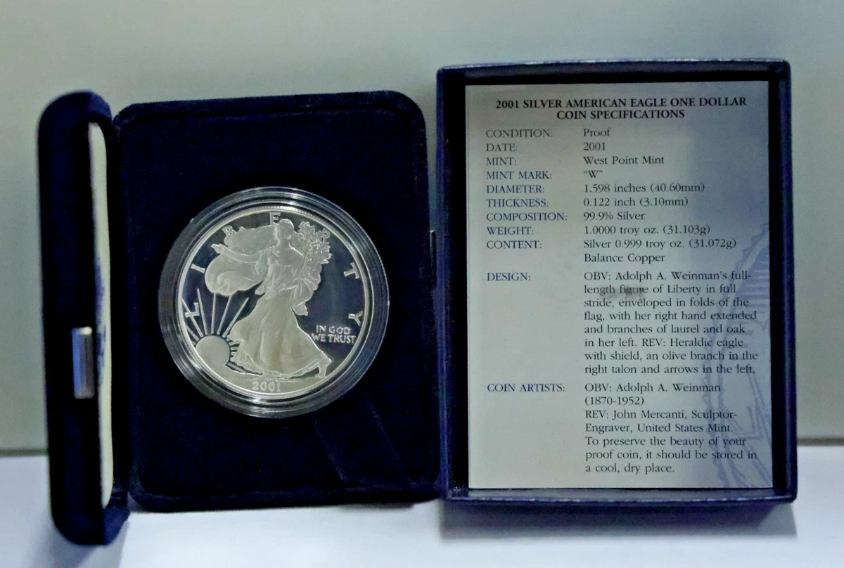 American Eagle 2001 Silver Bullion Coins for sale | eBay
