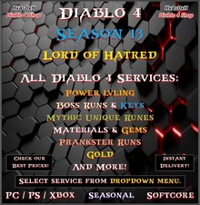 ?Diablo 4?Season 13?All Diablo 4 Boost?Power LVL & Mats & Runes & Boss Runs?