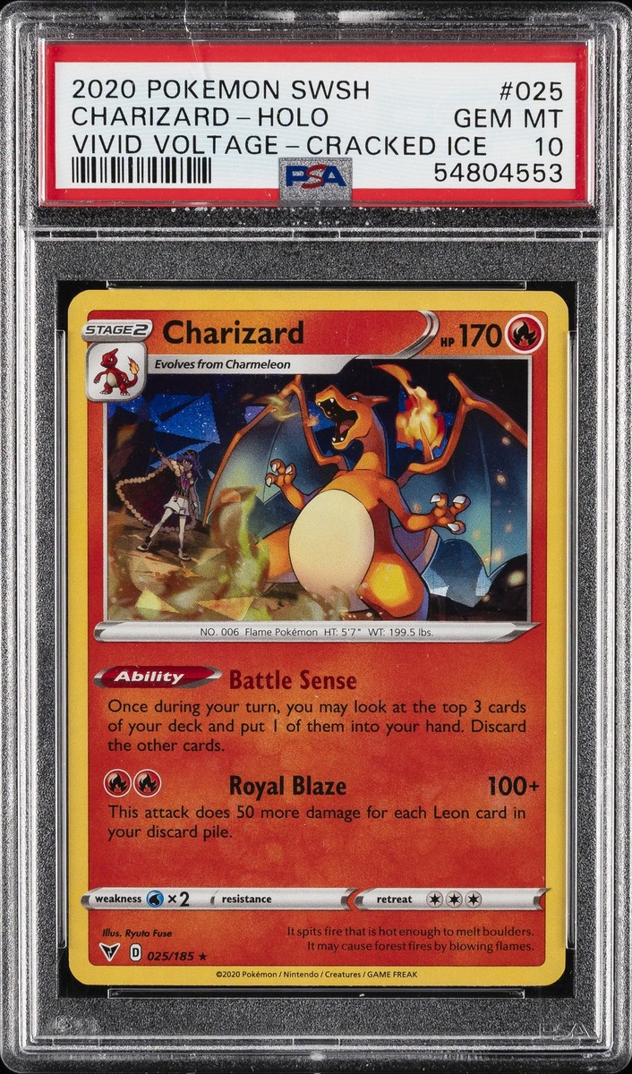 ポケモンカード 2020 PSA 10 ホロカード 3枚セット 2020 POKEMON SWORD & SHIELD VIVID VOLTAGE CRACKED ICE #025