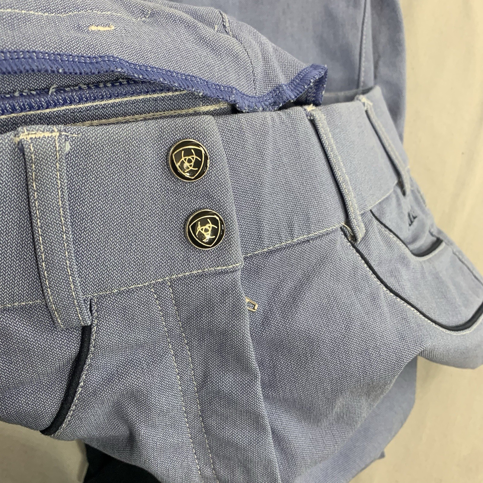 Ariat Pro Series Pants 26R Blue Equestrian Riding Slim Padded Activewear