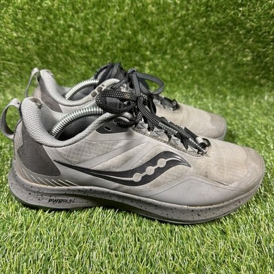 Saucony Peregrine Ice Women Size 7.5 Black Grey Athletic Running Walking Shoes