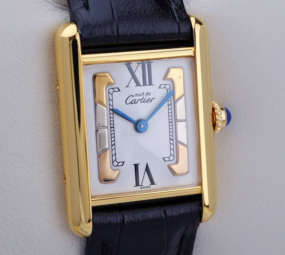Cartier Watch Must Tank Three Color Gold Roman index SM Women 21mm