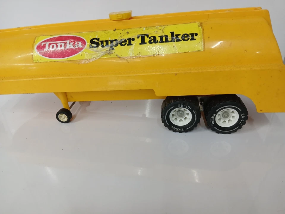 Remolque Tonka Super Tanker 20" largo vintage amarillo Foto 4 de 4
