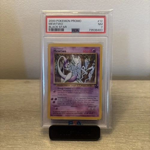 2000 Pokémon Promo #12 Mewtwo Black Star Base Set Series WOTC 12/53 NM PSA 7