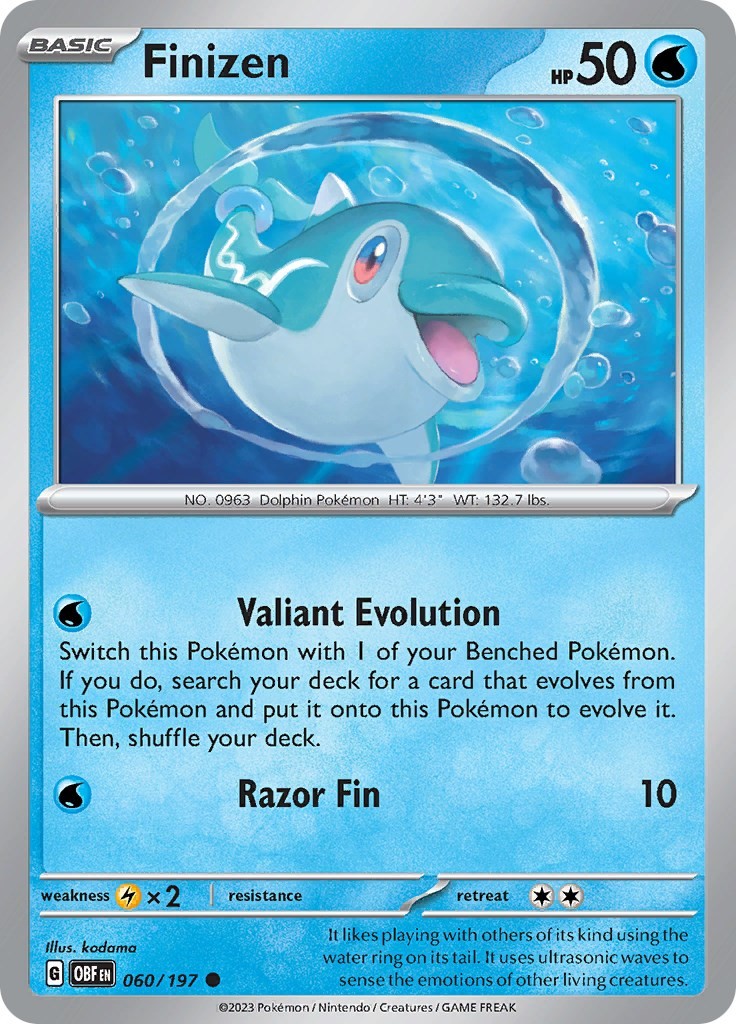 Finizen 60/197 (060/197) Reverse Holofoil Common NM OBF SV03: Obsidian Flames...