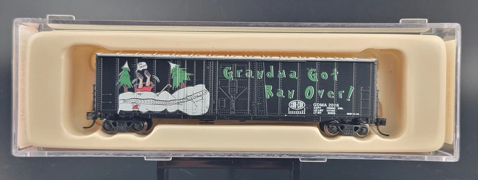 N Scale - Con-Cor - 2016 Christmas Boxcar - Grandma Got Ran Over - Image 4 of 4