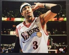 ALLEN IVERSON Signed SIXERS Photo 8x10 Photo + PAAS COA