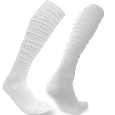 Extra Long Padded Scrunch Sports Socks for Football, Soccer, LaCrosse - 1 Pai...