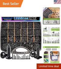 1095PCS Self Tapping Screws for Metal, 410 Stainless Steel Truss Head Self Dr...