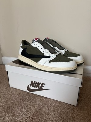 Nike Air Jordan 1 Low OG Travis Scott Cactus Jack Reverse Olive Size 12