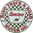VINTAGE SINCLAIR GASOLINE PORCELAIN SIGN GAS STATION MOTOR OIL PUMP PLATE TRACK