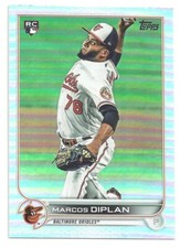 2022 TOPPS BASEBALL - MARCOS DIPLAN - RAINBOW FOIL PARALLEL - #340 - ORIOLES RC