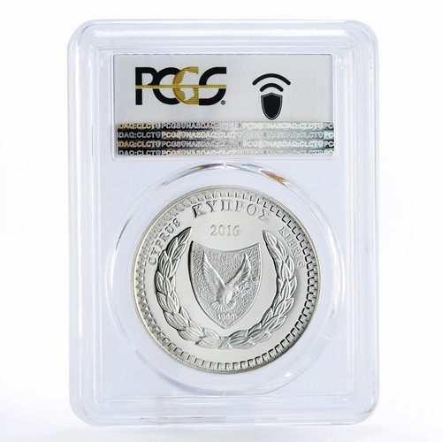 Cyprus 5 euro 150th Anniversary of Dimitris Lipertis PR69 PCGS silver coin 2016 - Picture 2 of 2