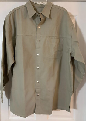 Marlboro Gear 99 Long Sleeve Button Front Tan Ranch Shirt Size X-Large New W Tag