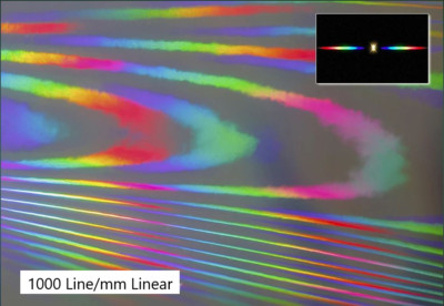 Beugungsgitter 1000 Linien/mm Diffraction Grating Slide Holographic