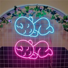 Baby Shower Vivid LED Neon Sign Lamp Light Flex Acrylic Display Hanging Cute