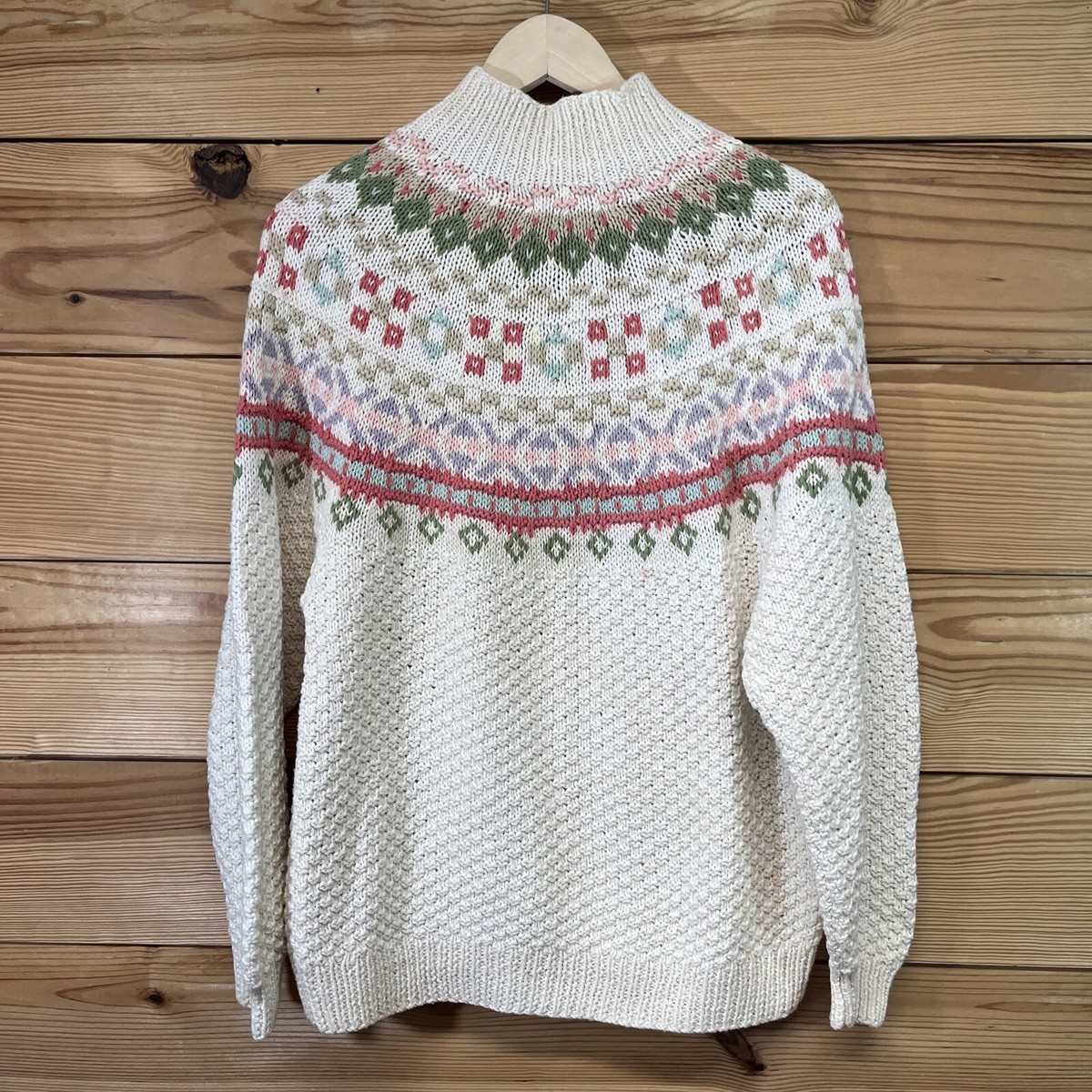 マメ Fair Isle High Neck Knitted Top ニット Mame Kurogouchi(マメ) Fair Isle High Neck Knitted Top NAVY