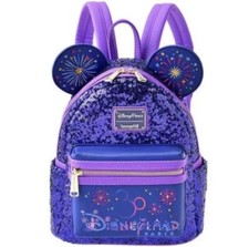 Zaino Disney x Loungefly Disneyland Paris Celebrazione 30° Anniversario Nuovo FS