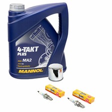 Wartungspaket chrom für Suzuki VS 1400 Intruder 87-03 Öl 4L Ölfilter + Zündkerze