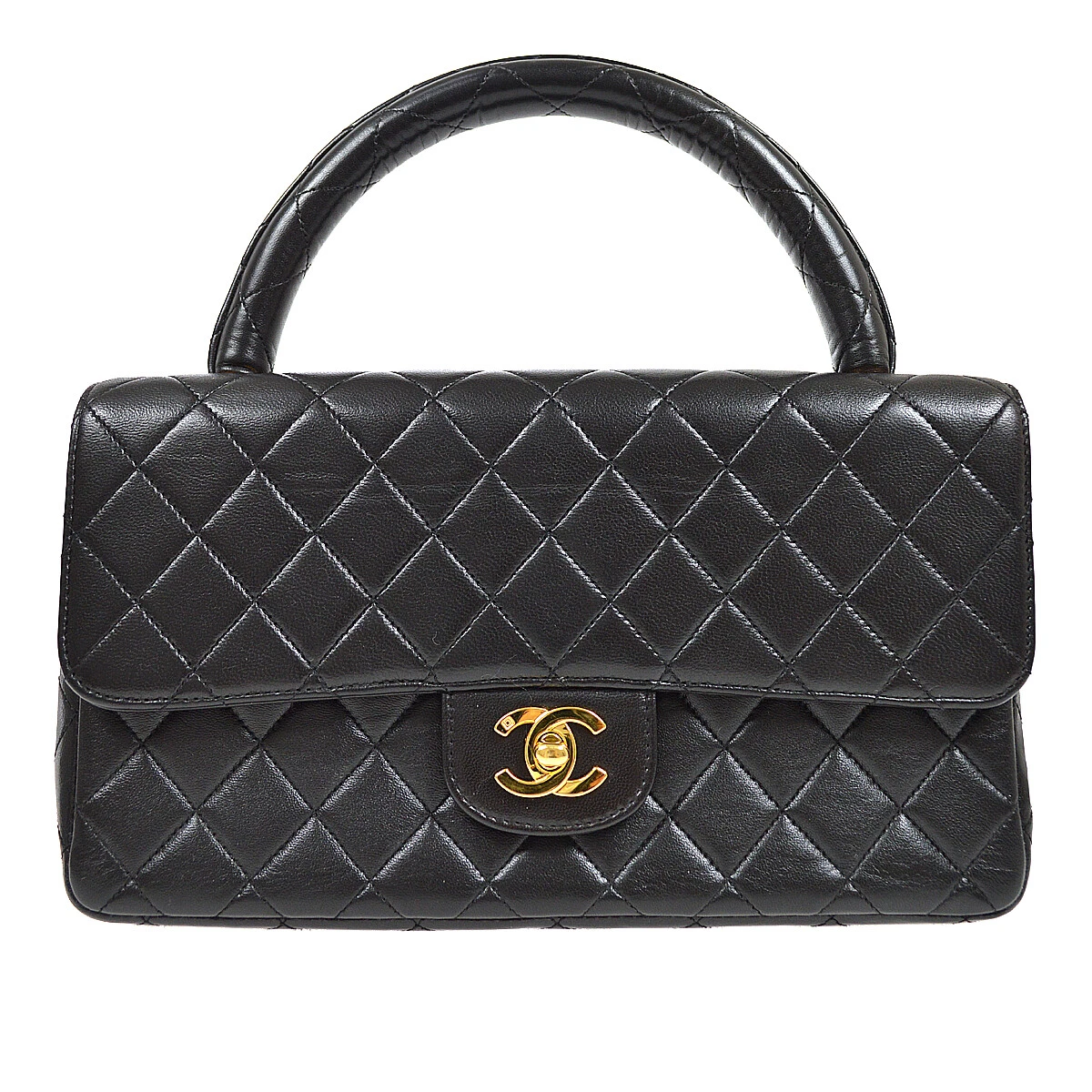 coco chanel black quilted handbag