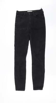Zara Damen Schwarz Baumwollmischung Skinny Jeans Größe 6 L27 Extra-Slim