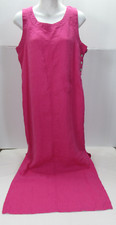 Cali Cali Pink Linen Maxi Dress M [ 38 Bust 36W 40 Hips 49L ] 16in Side Slits