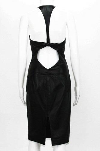 Tom Ford for Gucci 2004 Collection Black Leather Cocktail Dress It 44 - US 8 - Bild 4 von 10