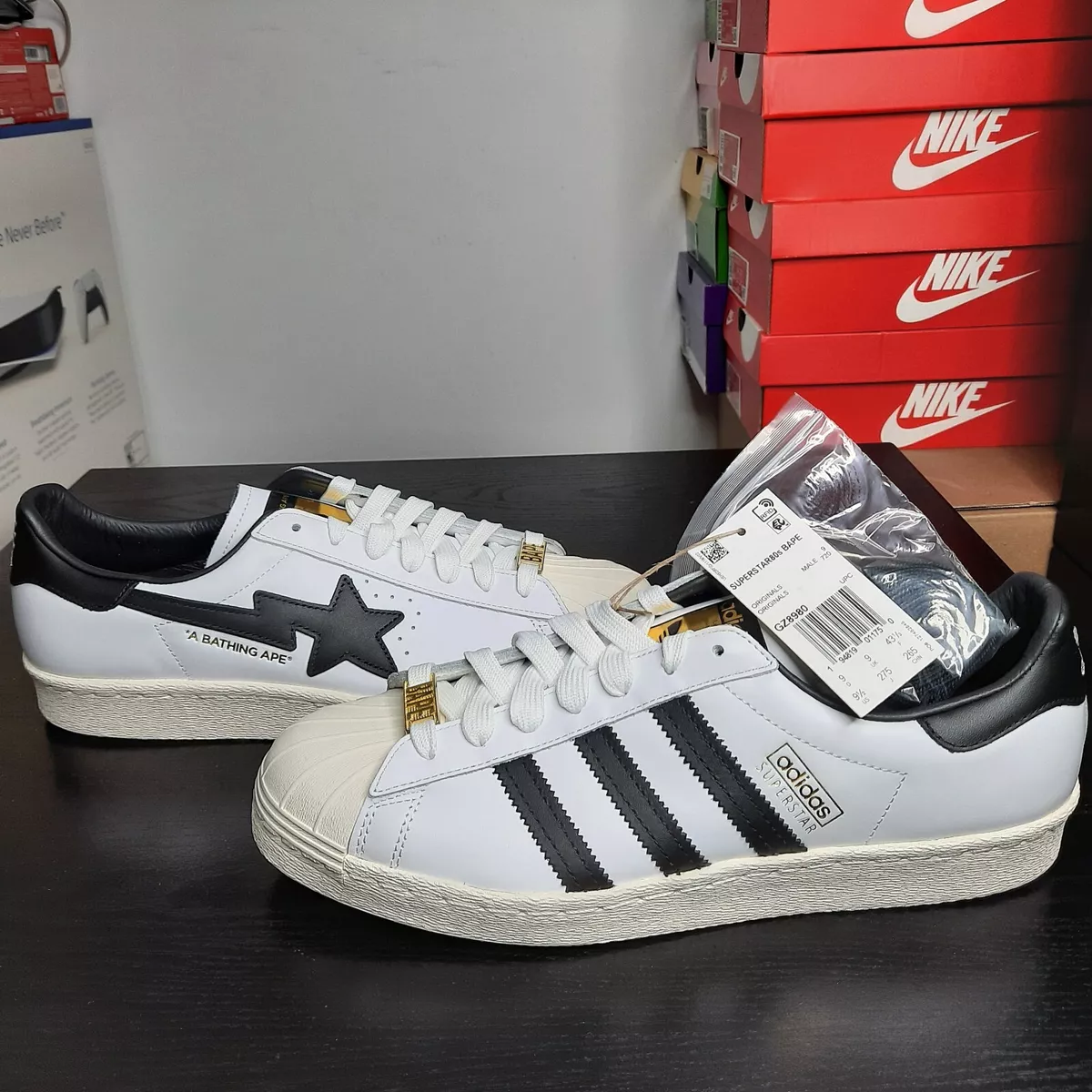 ADIDAS ORIGINALS SUPERSTAR 80S BAPE 27.5