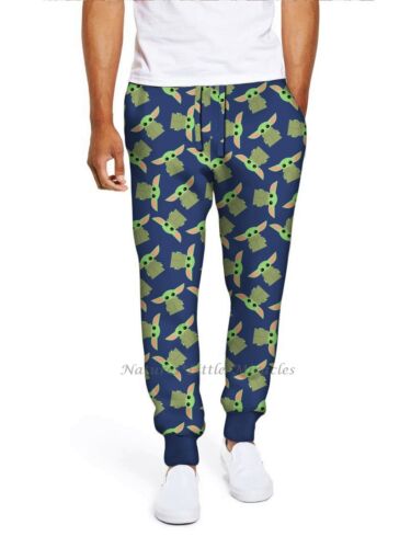 Baby Yoda Mens Pajamas Pants Size S-2XL Star Wars Mandalorian Joggers Womens NWT - Picture 1 of 2