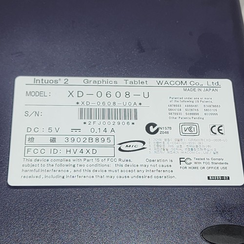 Wacom Intuos 2 XD-0608-U USB 6x8 Graphics Tablet (NO PEN.....Tablet Only) - 第 7/8 張圖片