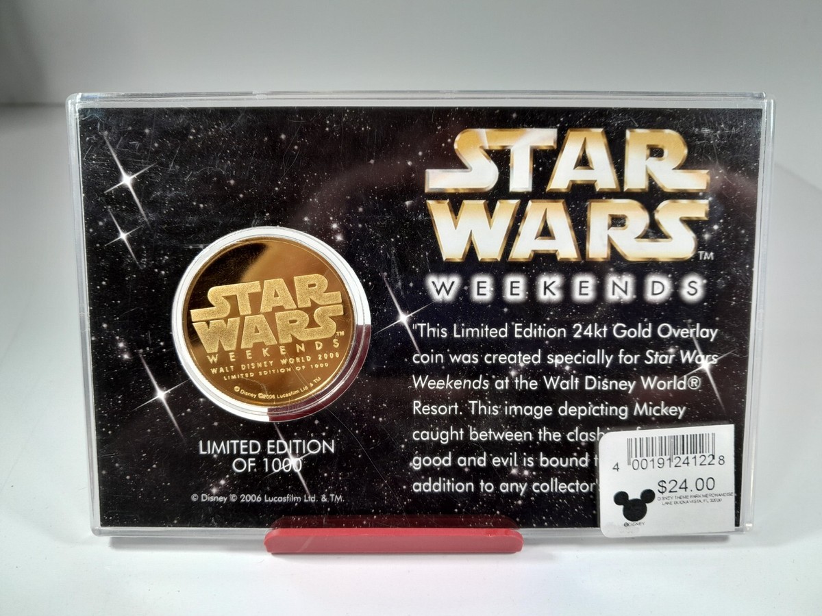 2006 Walt Disney World Star Wars Weekends 24KT Gold Overlay Coin