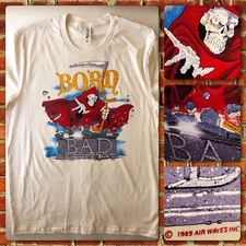 VTG 80s Grim Reaper Skeleton skateboard motorcycle Heavy Metal Skull T-Shirt XL