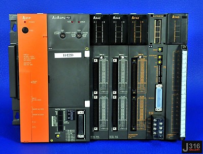メイ SR 2746 MITSUBISHI MELSEC PLC ASSY W/A2ACPU-P21 AX42 X 2 AY42 AY40