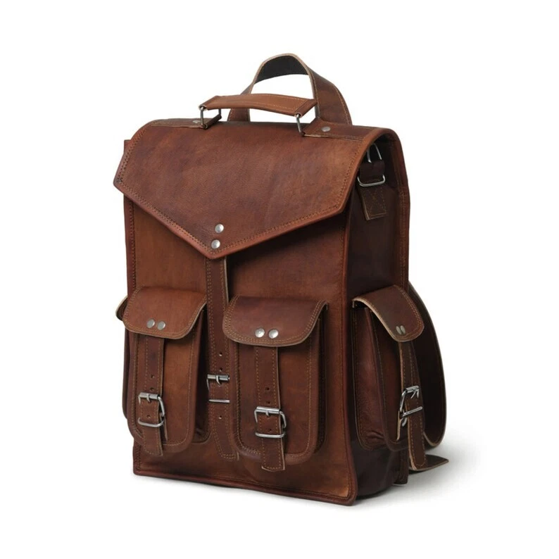Women's Backpack Leather Rucksack Handmade Men's Genuine Bag New