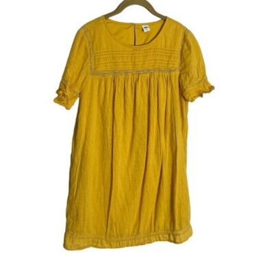 old navy yellow linen dress Fit & Flare Linen Mini Dress