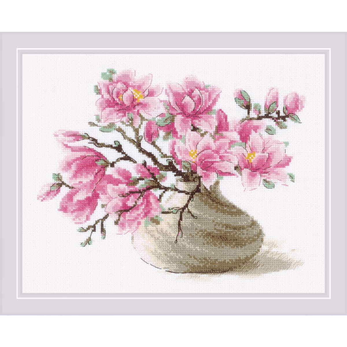 Riolis counted cross stitch kit ""Southern Magnolia"", 30x24cm, DIY
