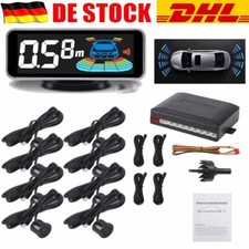 LCD Einparkhilfe 8 Silber Sensoren zum Nachrüsten Parkhilfe Rückfahrwarner PDC,