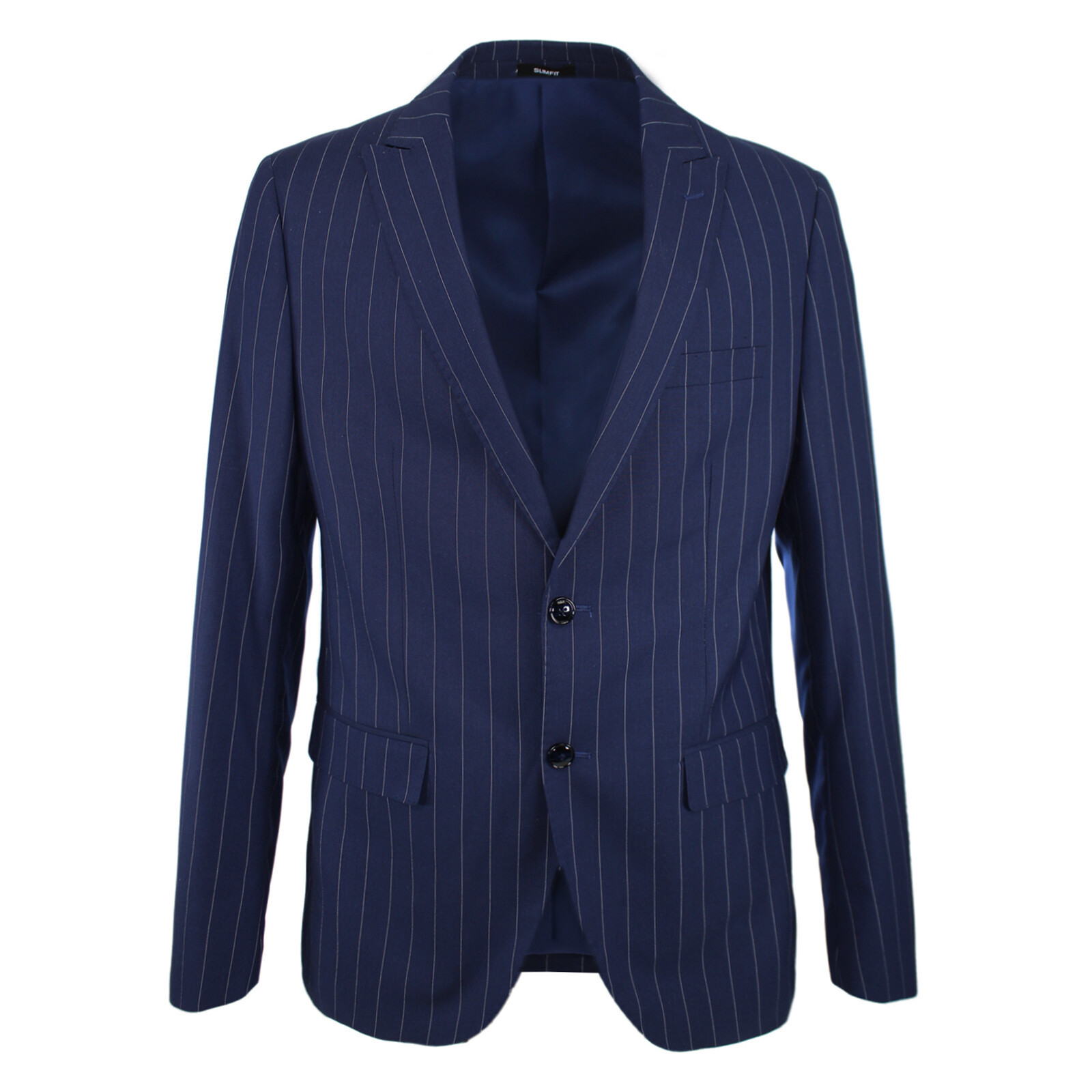Abito Uomo Blu Gessato Vestito A Righe Completo Elegante Sartoriale Slim VEQUE eBay