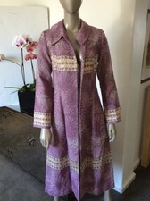 Jennifer Nicholson (jack’s Daughter) Brocade Tapestry Gold Purple Duster Coat