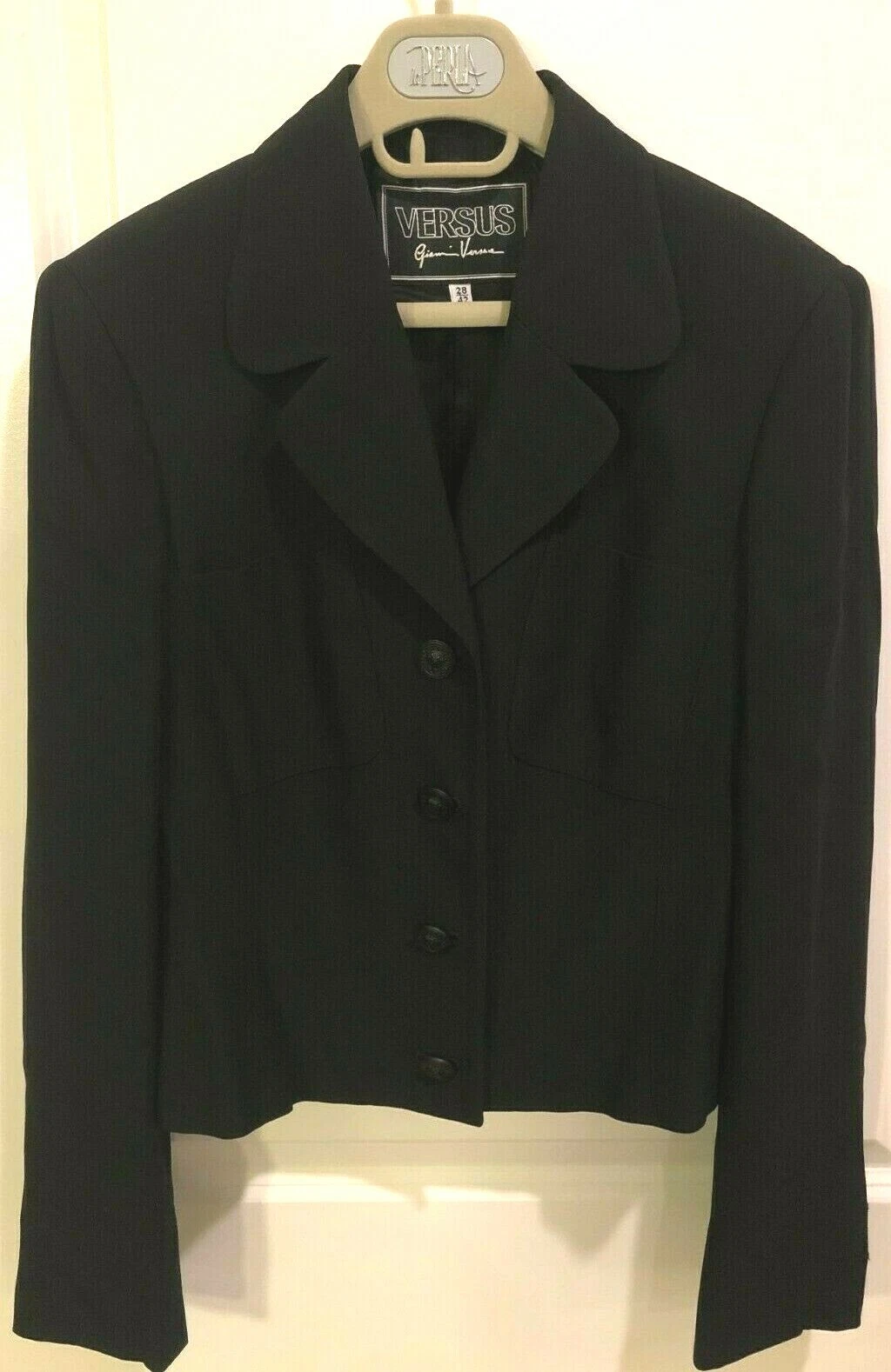 GIACCA BLAZER GIANNI VERSACE NERO RP$1295 TAGLIA M 8 ITALIA 100% AUTENTICA