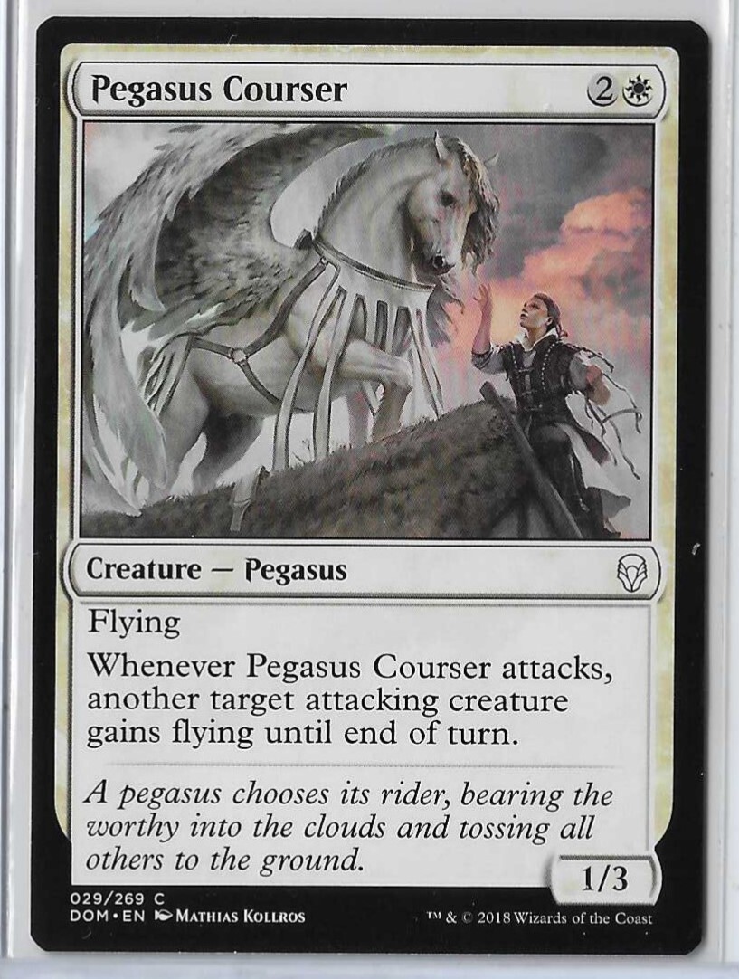 MTG Pegasus Courser Dominaria (DOM) Common Magic Card #029/269 Unplayed MTG Pegasus Courser Dominaria (DOM) Common Magic Card #029/269 Unplayed
